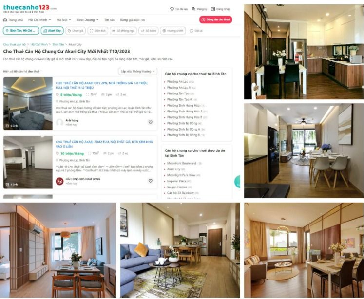 Thuê căn hộ Akari City giá tốt nhất trên thuecanho123.com